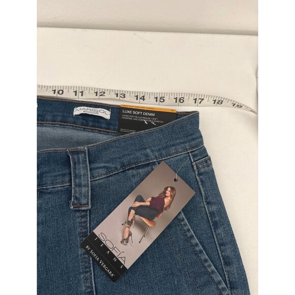 NWT Sofia Jeans 14  Marisol Sculpted Fit  Cargo Denim Stretch Streetwear Utility - Picture 6 of 13